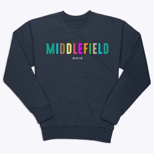 Middlefield Ohio Color Pop Premium Crewneck Sweatshirt
