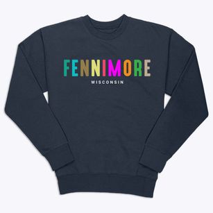 Fennimore Wisconsin Color Pop Premium Crewneck Sweatshirt
