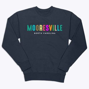 Mooresville North Carolina Color Pop Premium Crewneck Sweatshirt
