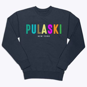 Pulaski New York Color Pop Premium Crewneck Sweatshirt
