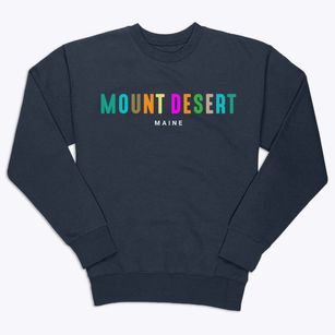 Mount Desert Maine Color Pop Premium Crewneck Sweatshirt