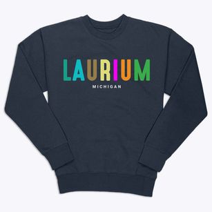 Laurium Michigan Color Pop Premium Crewneck Sweatshirt