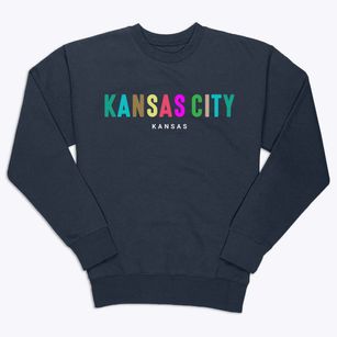 Kansas City Kansas Color Pop Premium Crewneck Sweatshirt