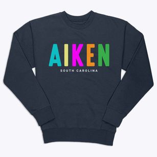 Aiken South Carolina Color Pop Premium Crewneck Sweatshirt