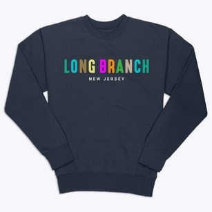 Long Branch New Jersey Color Pop Premium Crewneck Sweatshirt
