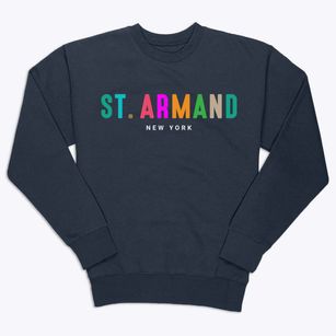 St. Armand New York Color Pop Premium Crewneck Sweatshirt