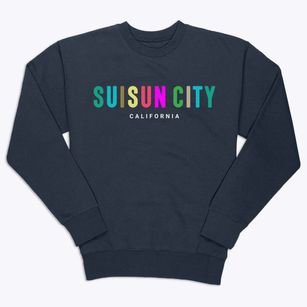Suisun City California Color Pop Premium Crewneck Sweatshirt