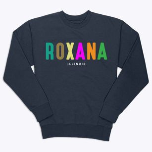 Roxana Illinois Color Pop Premium Crewneck Sweatshirt