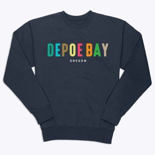 Depoe Bay Oregon Color Pop Premium Crewneck Sweatshirt