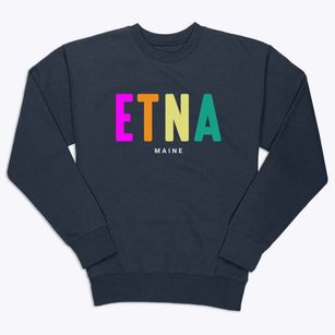 Etna Maine Color Pop Premium Crewneck Sweatshirt