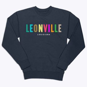 Leonville Louisiana Color Pop Premium Crewneck Sweatshirt