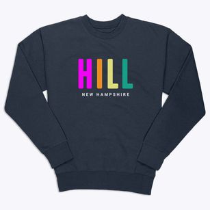 Hill New Hampshire Color Pop Premium Crewneck Sweatshirt