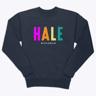 Hale Wisconsin Color Pop Premium Crewneck Sweatshirt
