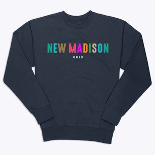 New Madison Ohio Color Pop Premium Crewneck Sweatshirt