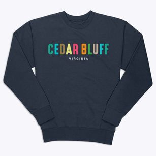Cedar Bluff Virginia Color Pop Premium Crewneck Sweatshirt