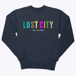 Lost City Oklahoma Color Pop Premium Crewneck Sweatshirt