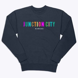 Junction City Kansas Color Pop Premium Crewneck Sweatshirt