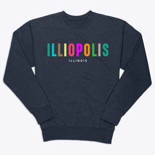 Illiopolis Illinois Color Pop Premium Crewneck Sweatshirt