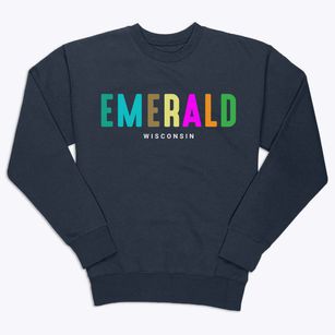 Emerald Wisconsin Color Pop Premium Crewneck Sweatshirt