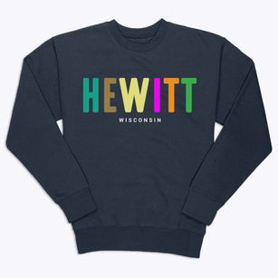 Hewitt Wisconsin Color Pop Premium Crewneck Sweatshirt