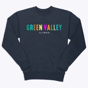 Green Valley Illinois Color Pop Premium Crewneck Sweatshirt