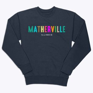 Matherville Illinois Color Pop Premium Crewneck Sweatshirt