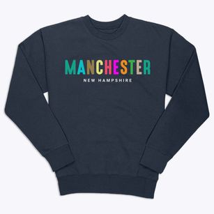 Manchester New Hampshire Color Pop Premium Crewneck Sweatshirt
