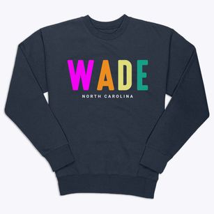 Wade North Carolina Color Pop Premium Crewneck Sweatshirt