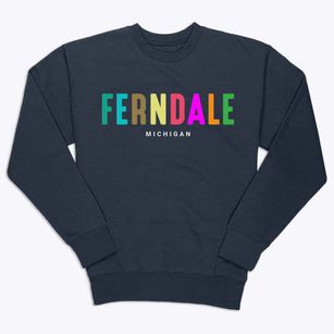 Ferndale Michigan Color Pop Premium Crewneck Sweatshirt