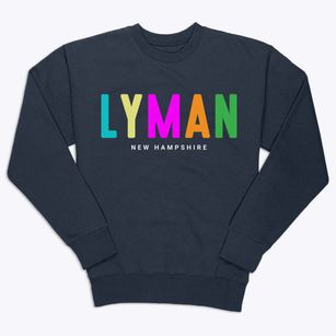 Lyman New Hampshire Color Pop Premium Crewneck Sweatshirt