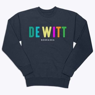 De Witt Nebraska Color Pop Premium Crewneck Sweatshirt