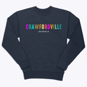 Crawfordville Georgia Color Pop Premium Crewneck Sweatshirt
