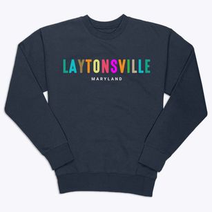 Laytonsville Maryland Color Pop Premium Crewneck Sweatshirt