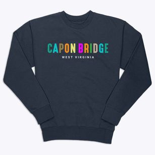 Capon Bridge West Virginia Color Pop Premium Crewneck Sweatshirt