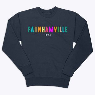 Farnhamville Iowa Color Pop Premium Crewneck Sweatshirt