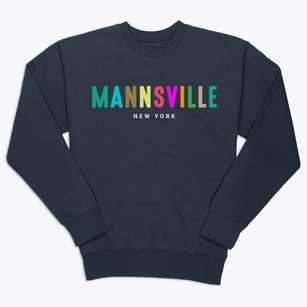 Mannsville New York Color Pop Premium Crewneck Sweatshirt