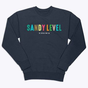 Sandy Level Virginia Color Pop Premium Crewneck Sweatshirt