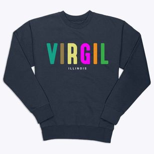 Virgil Illinois Color Pop Premium Crewneck Sweatshirt