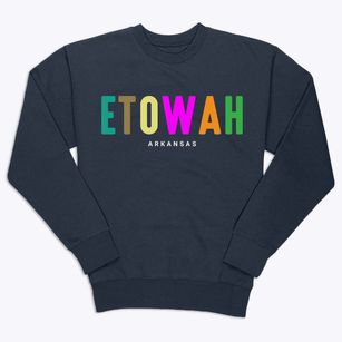 Etowah Arkansas Color Pop Premium Crewneck Sweatshirt