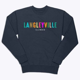 Langleyville Illinois Color Pop Premium Crewneck Sweatshirt