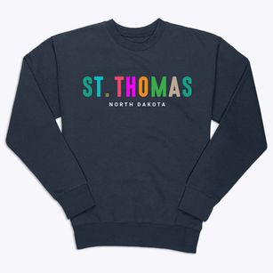 St. Thomas North Dakota Color Pop Premium Crewneck Sweatshirt