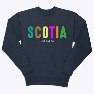 Scotia Nebraska Color Pop Premium Crewneck Sweatshirt
