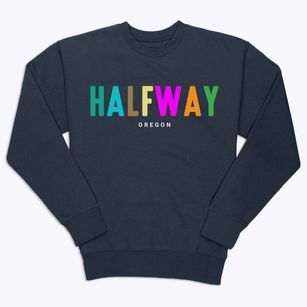 Halfway Oregon Color Pop Premium Crewneck Sweatshirt