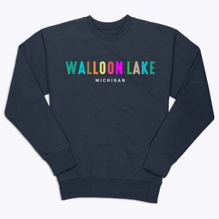 Walloon Lake Michigan Color Pop Premium Crewneck Sweatshirt