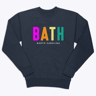 Bath North Carolina Color Pop Premium Crewneck Sweatshirt