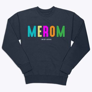 Merom Indiana Color Pop Premium Crewneck Sweatshirt