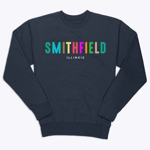 Smithfield Illinois Color Pop Premium Crewneck Sweatshirt