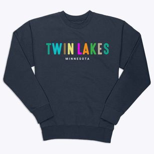 Twin Lakes Minnesota Color Pop Premium Crewneck Sweatshirt