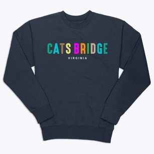 Cats Bridge Virginia Color Pop Premium Crewneck Sweatshirt
