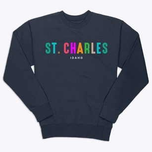 St. Charles Idaho Color Pop Premium Crewneck Sweatshirt